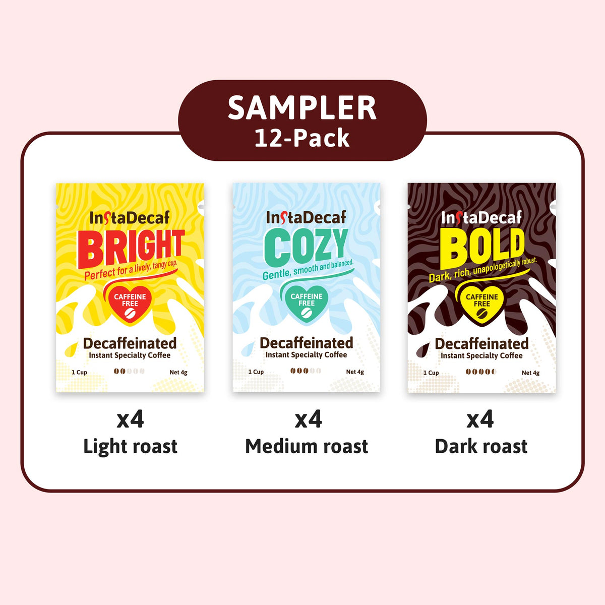 12-Pack InstaDecaf SAMPLER - Fancycuppa
